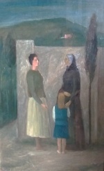 Eugenio Rossi Colloquio 1946 68x44 olio